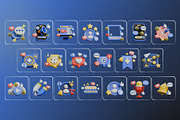 Social Media 3D Icon Pack, an Object 3D Model by Haps Space (Thumbnail 4 of 4)