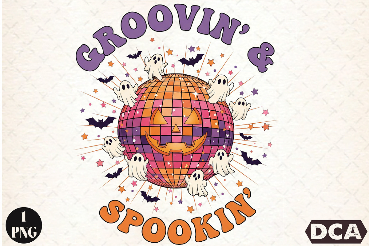 Halloween Groovy PNG Sublimation, an Illustration by DreamCafeArt (Photo 1 of 7)