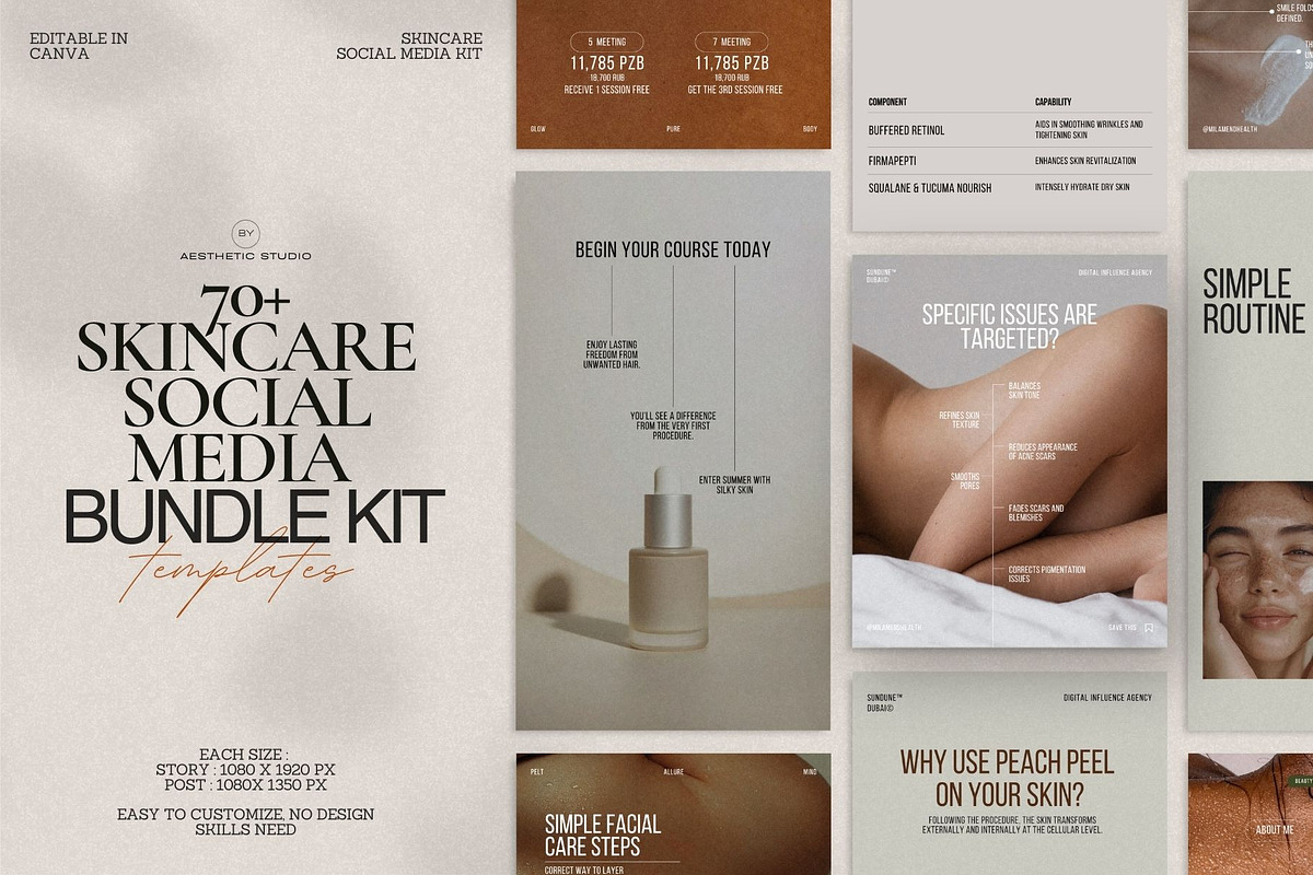 Clean Beauty Story & Post Canva