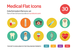 Medical Flat Icons Set