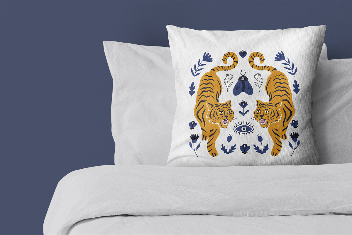 Tropical Tiger Abstract Boho Set, an Object Graphic by MaNechaeva (Photo 6 of 10)