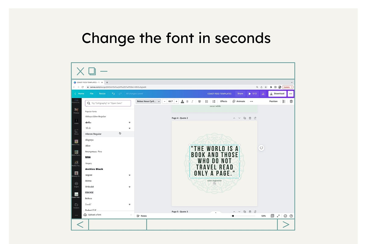 Coast Instagram Feed Canva Templates, a Social Media Template by Cultive Creative (Photo 5 of 12)