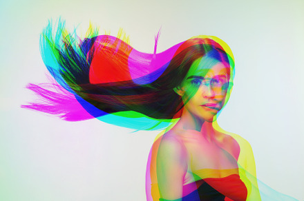 Multiple portrait with glitch duotone effect, a Person Photo by Volodymyr Melnyk