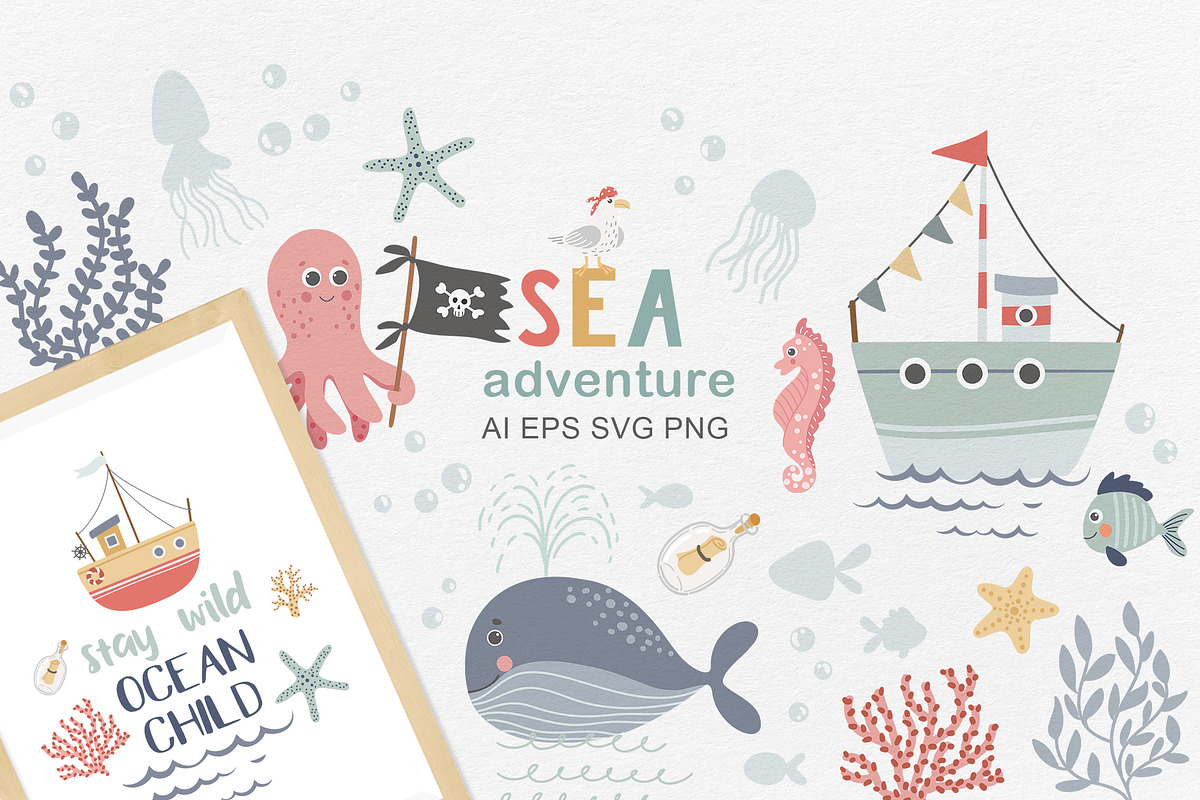 Kids & Nursery Vector Clipart Bundle, a Decorative Illustration by Jenny Quince (Photo 6 of 9)
