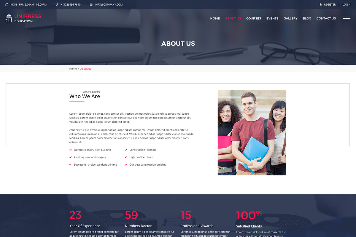 Unipress Education PSD Template, a Websites & App Template by mine-tech (Photo 7 of 22)