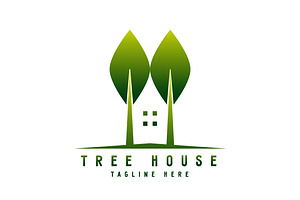 House Tree Gradient Logo Design Icon, a Branding & Logo Template by Morvana Crew