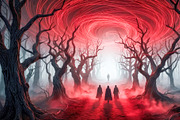 Dark Fantasy Horror Landscapes, a Seasonal Illustration by StockVerse Creative (Thumbnail 3 of 4)