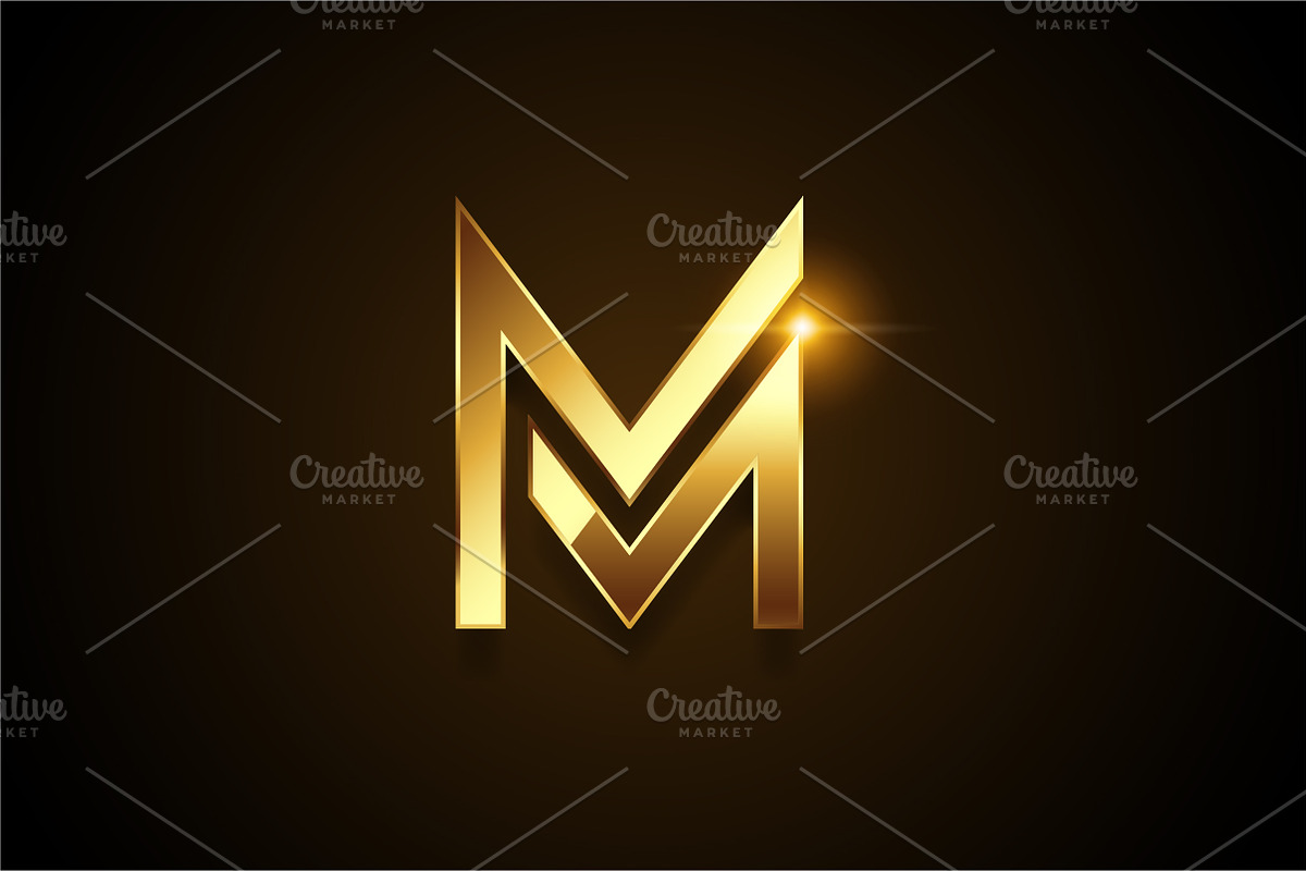 Golden MM Logotype, a Branding & Logo Template by Luis Muniz (Photo 1 of 2)