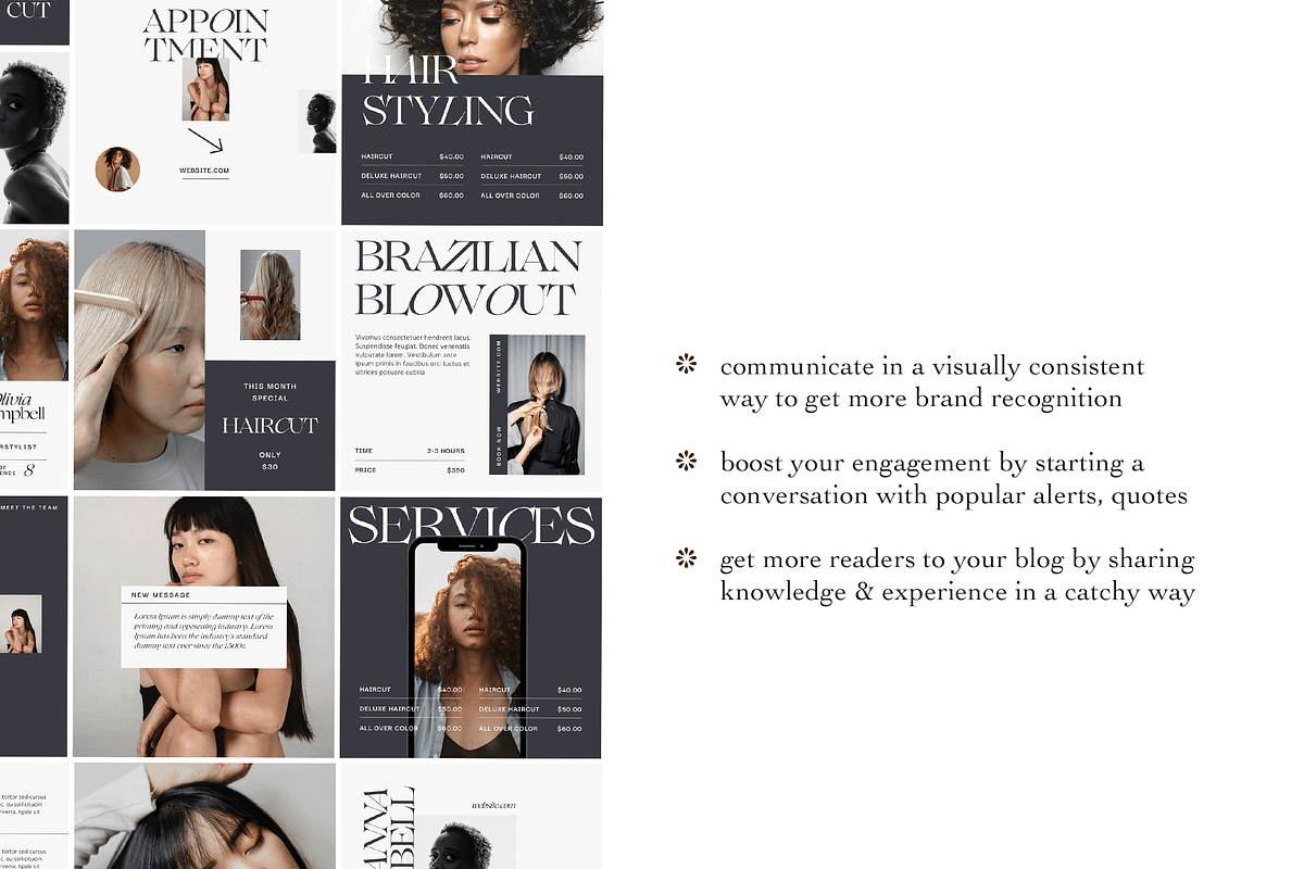 Salon Instagram Templates, a Social Media Template by Kseniia_Design (Photo 6 of 9)