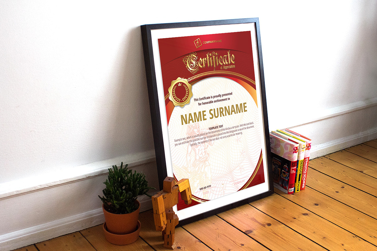 Appreciation Certificate Templates, a Stationery Template by inshader (Photo 10 of 17)