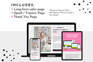 Pink Service Sales Templates