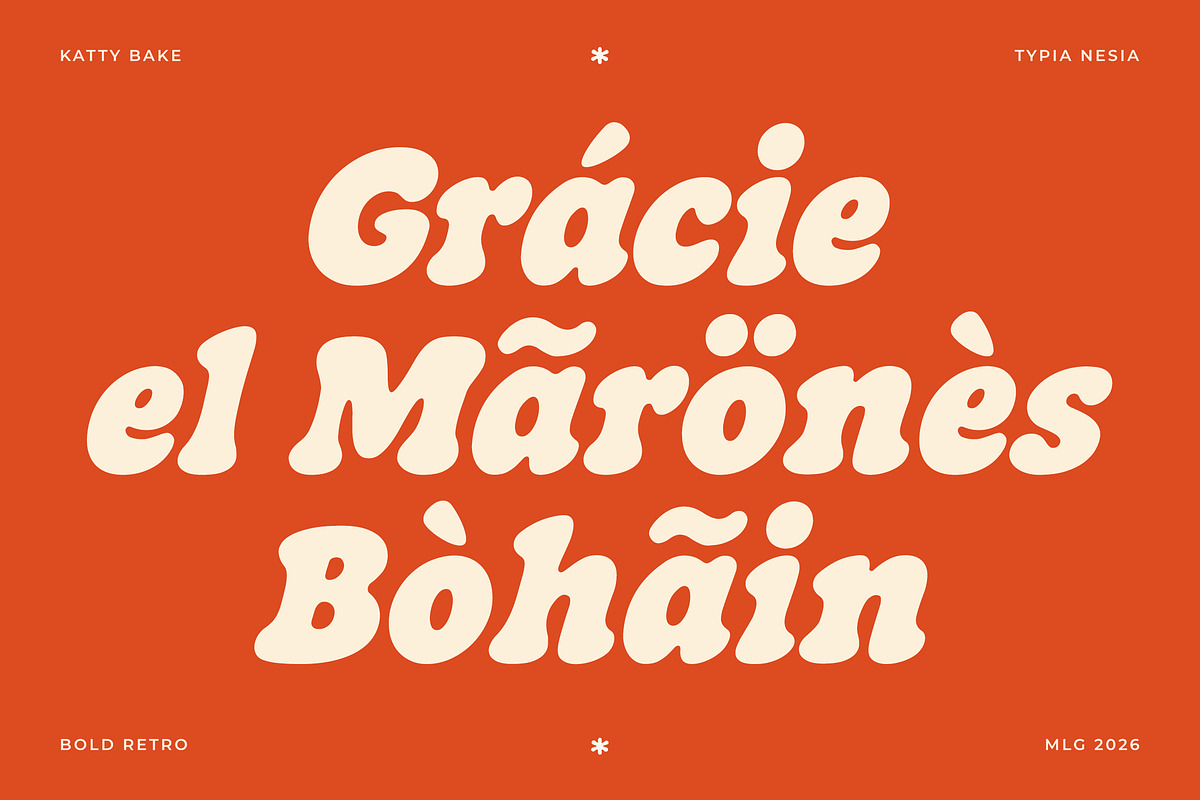 Katty Bake - Bold Retro Serif Font, a Serif Font by Typia Nesia (Photo 10 of 10)