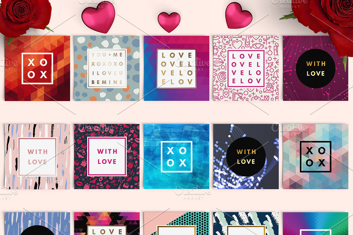 400+ Valentine's Day Cards Pack, a Decorative Illustration by Olha Kostiuk (Photo 5 of 9)
