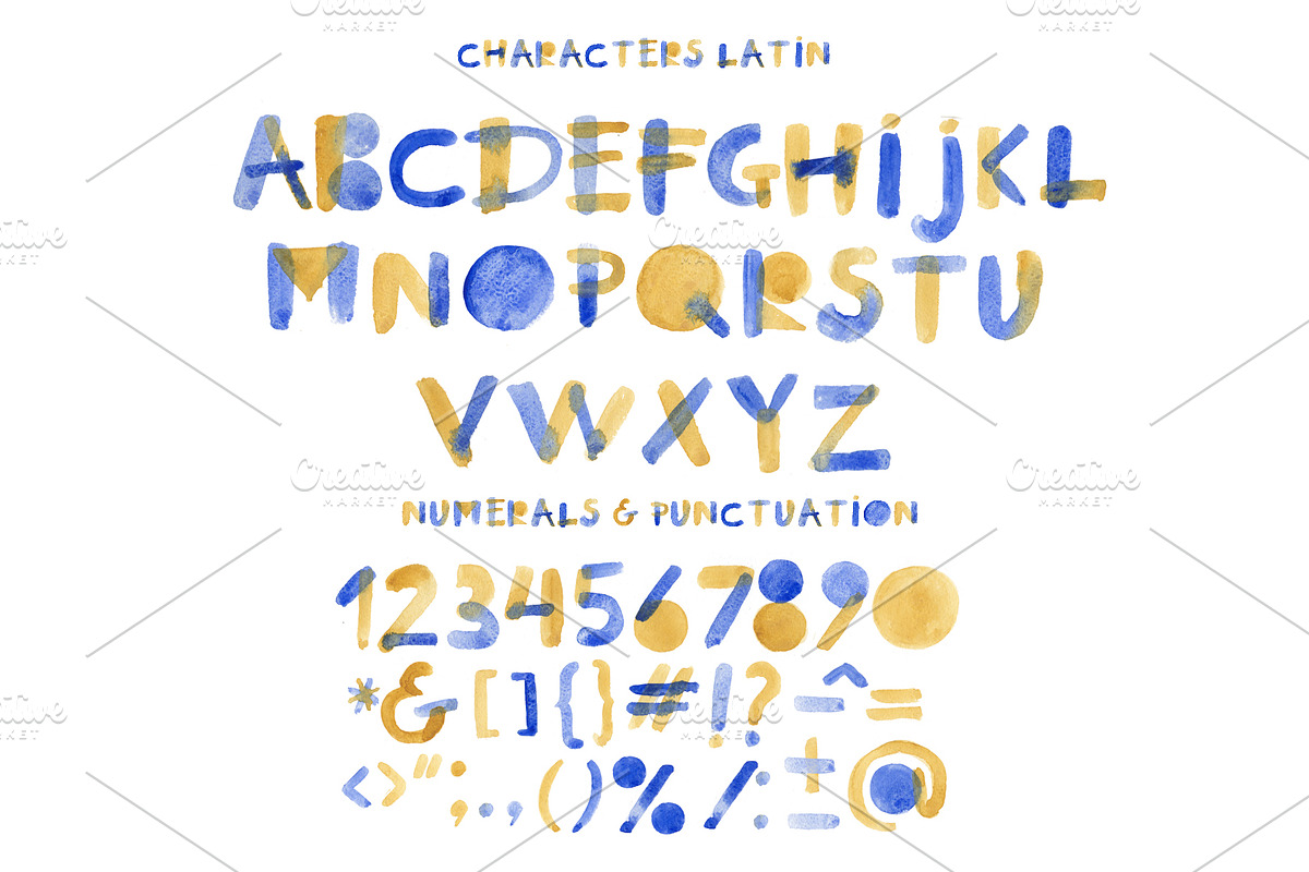Summertime bitmap color font preview 2