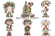 Christmas Grandma Clipart, an Illustration by Craft Nest (Thumbnail 2 of 8)