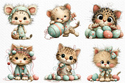 Whimsical Easter Cat Clipart, an Illustration by Craft Nest (Thumbnail 4 of 12)