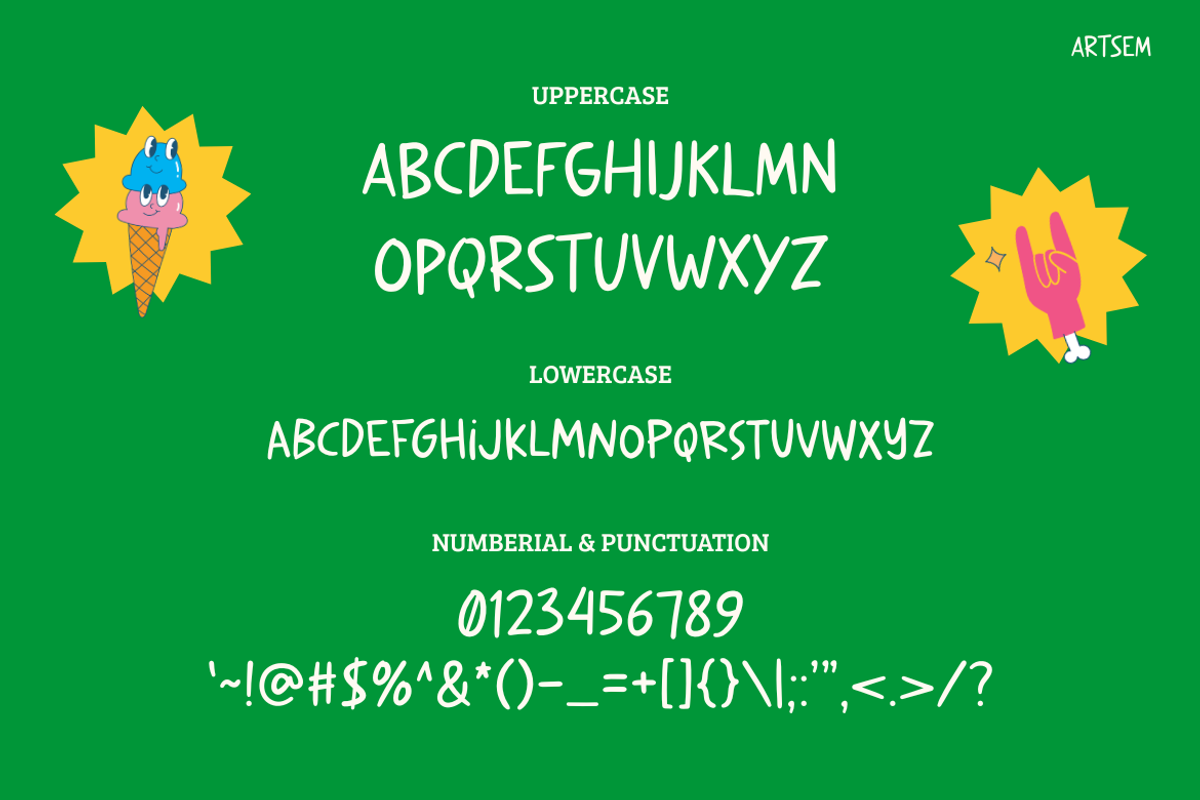 Artsem, a Handwritten Font by Pinisi ART (Photo 2 of 10)