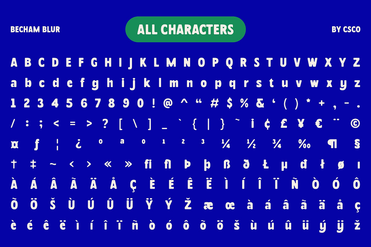 Becham Blur, a Sans Serif Font by Craft Supply Co. (Photo 8 of 8)