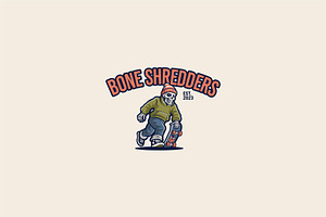 Bone Shredders Skate Crew, a Sport Illustration by Izdihaar_Studio