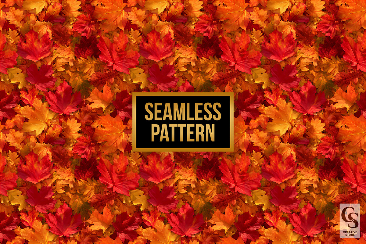 Vibrant Fall Leaves Seamless Pattern, a Pattern Graphic by Creative Store (Photo 4 of 5)