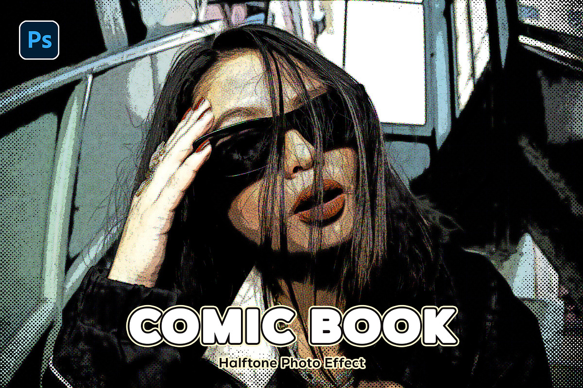 Comic Book Halftone Photo Effect, a Preset Add-On by Andrew Skoch Design (Photo 1 of 6)
