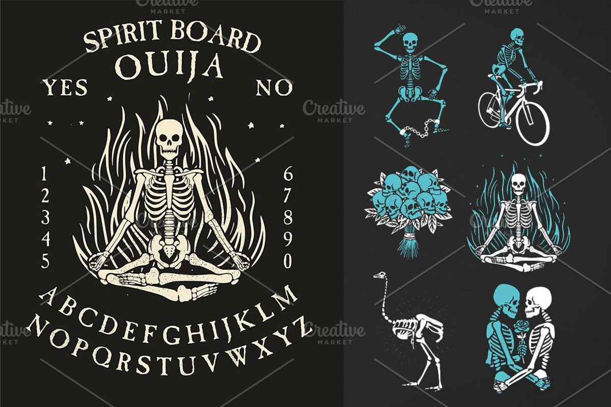 Skeletons` Logos Collection #3, an Illustration by Moloko88 (Photo 1 of 3)