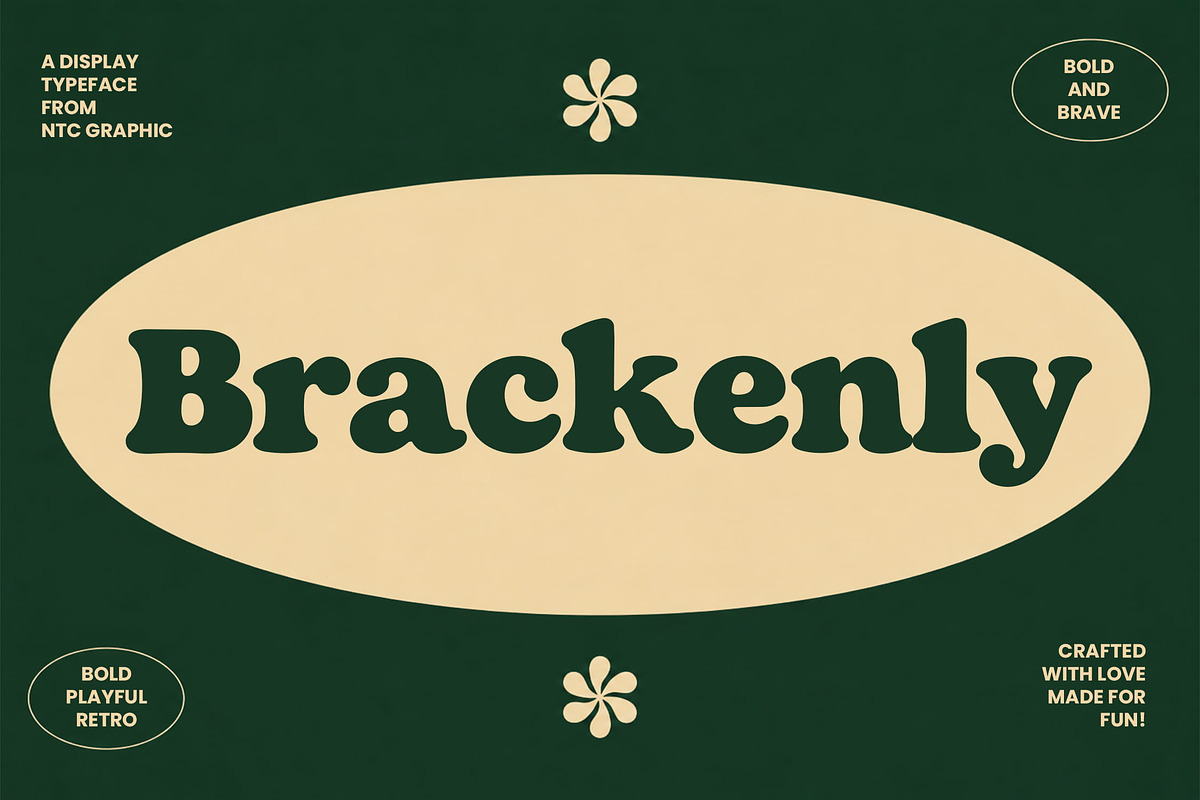 Brackenly - Retro Display Font, a Serif Font by NTC Graphic (Photo 1 of 12)