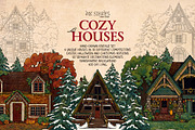 Cozy Houses, an Object Illustration by Ink Stories (Thumbnail 1 of 22)
