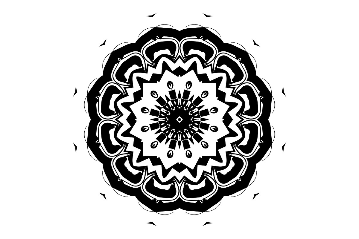 Black and White Mandala Patterns Set, a Decorative Illustration by NJ Himel (Photo 49 of 101)