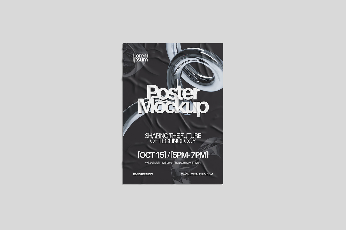 Wall Poster Mockup, an Advertising Mockup by Hazzpro_Std (Photo 2 of 5)