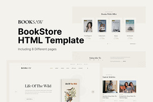 Booksaw Bookstore Website Template