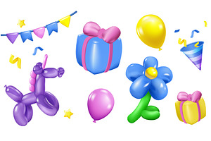 Birthday 3D Illustrations, an Object Illustration by alexdndz