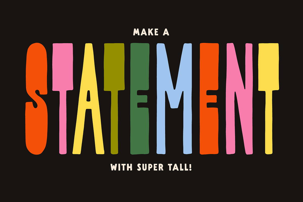 Oddball Super Tall - Retro Font, a Font by Studio Funshop by Kelli (Photo 2 of 7)