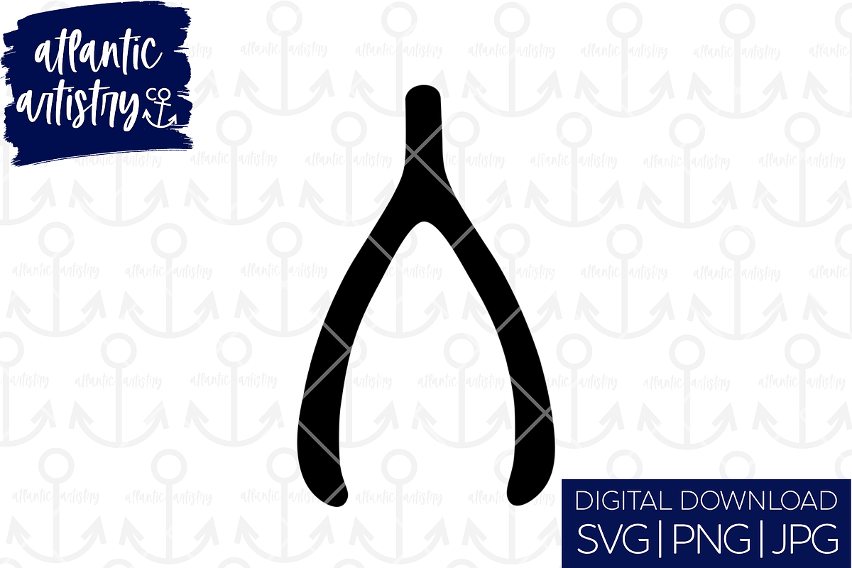 Wishbone SVG for Cricut, Silhouette, an Object Graphic by Atlantic Artistry (Photo 1 of 3)