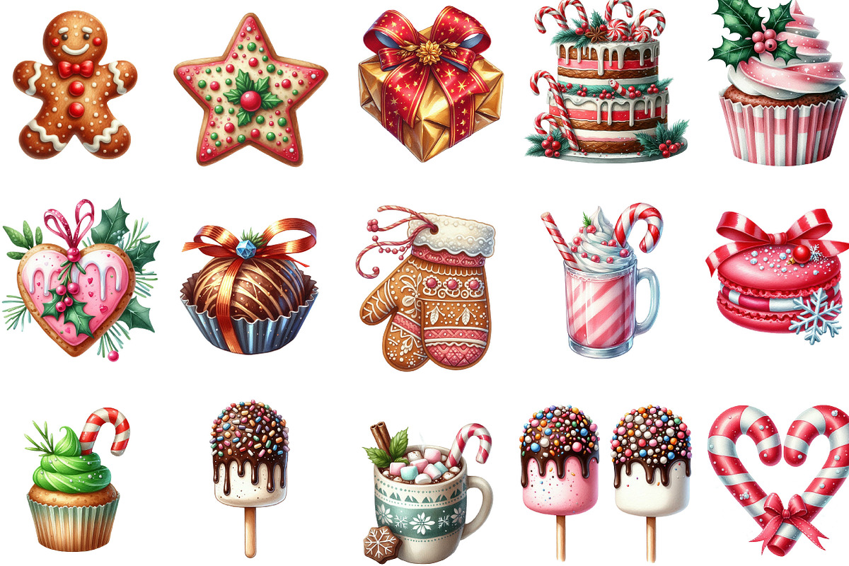 Watercolor Sweets Clipart, an Illustration by Designking (Photo 2 of 5)