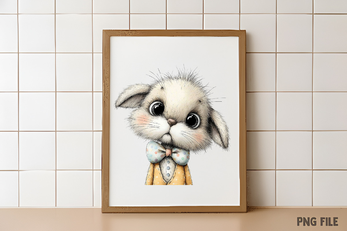 Cute Easter Bunny Clipart, an Illustration by Libby Wishes (Photo 5 of 9)