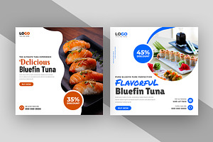 Bluefin Tuna Sale Social Media post, a Social Media Template by nandinigraphics