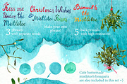 Christmas Mistletoe Watercolor Set, a Decorative Illustration by AnnieDove (Thumbnail 7 of 9)