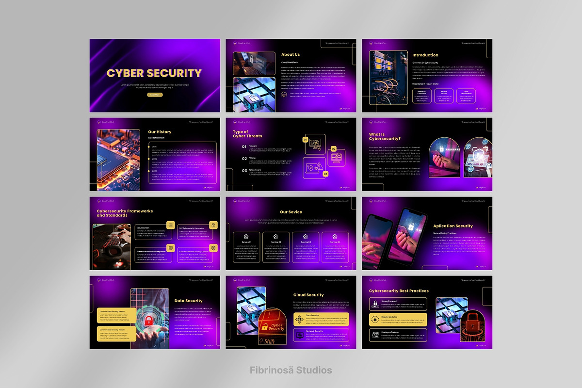 CloudShield Tech PowerPoint Template, a Presentation Template by FIBRINOSÄ (Photo 2 of 2)