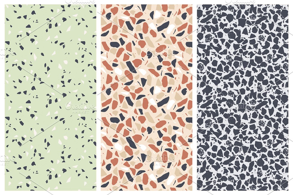 Terrazzo Seamless Patterns, a Pattern Graphic by Marinastu (Photo 4 of 5)