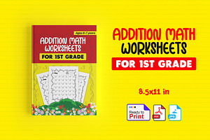 1st Grade Addition Problem worksheet, a Stationery Template by Graphic Template