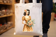 Amber Summer Vintage Woman Clipart, an Illustration by Rose Art (Thumbnail 6 of 7)