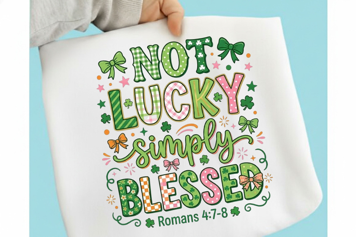 Not Lucky Simply Blessed Png,, a Seasonal Illustration by Designking (Photo 1 of 6)