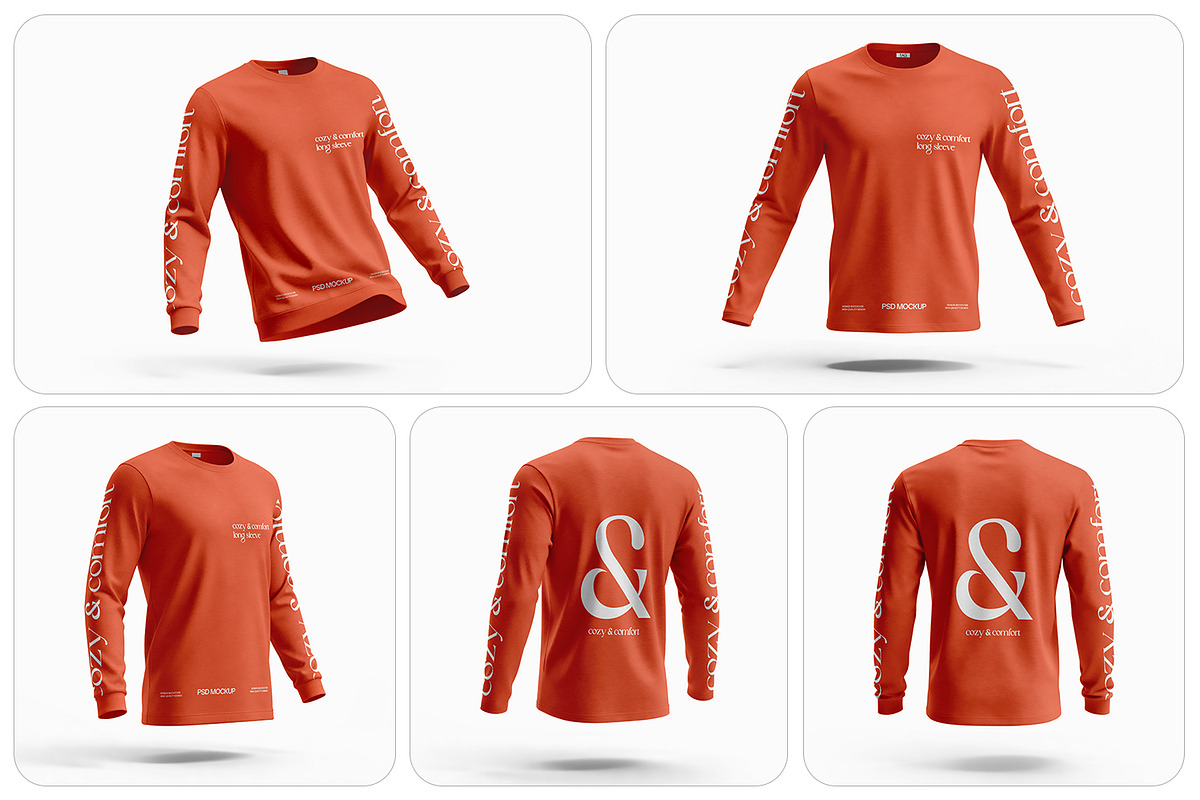 Long Sleeve T-Shirt Mockup, a Hoody Mockup by Ram Studio LLC (Photo 3 of 12)