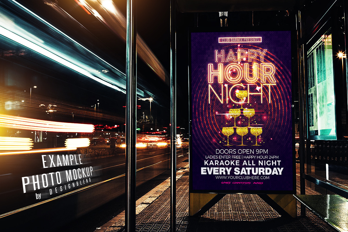 Happy Hour Night Flyer Template, a Flyer Template by designblends@gmail.com (Photo 3 of 3)