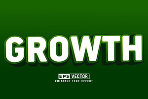 Vector Growth 3d Editable Text Effec