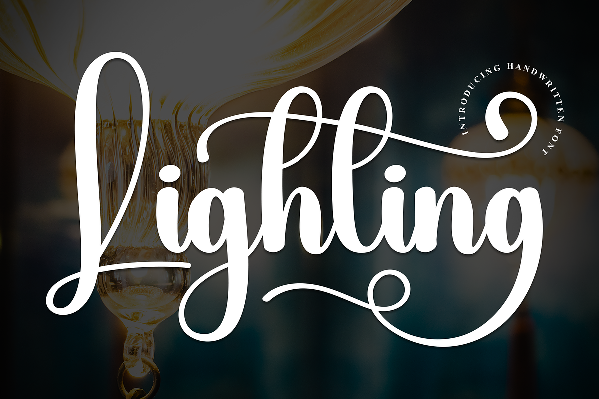 Lighting | Script Font, a Handwritten Font by Scratchones (Photo 1 of 9)