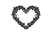 Floral Heart Frame Silhouette Pack, an Illustration by Artivon (Thumbnail 44 of 49)