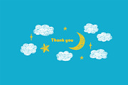 Crayon Clouds and Stars vector art, a Decorative Illustration by Neliakott ♥ (Thumbnail 6 of 6)
