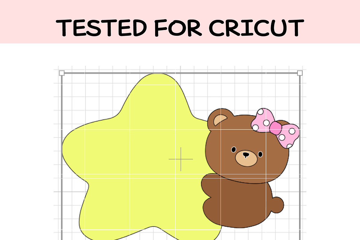 Cute Bear with Star SVG, an Illustration by TheHitShop (Photo 5 of 10)